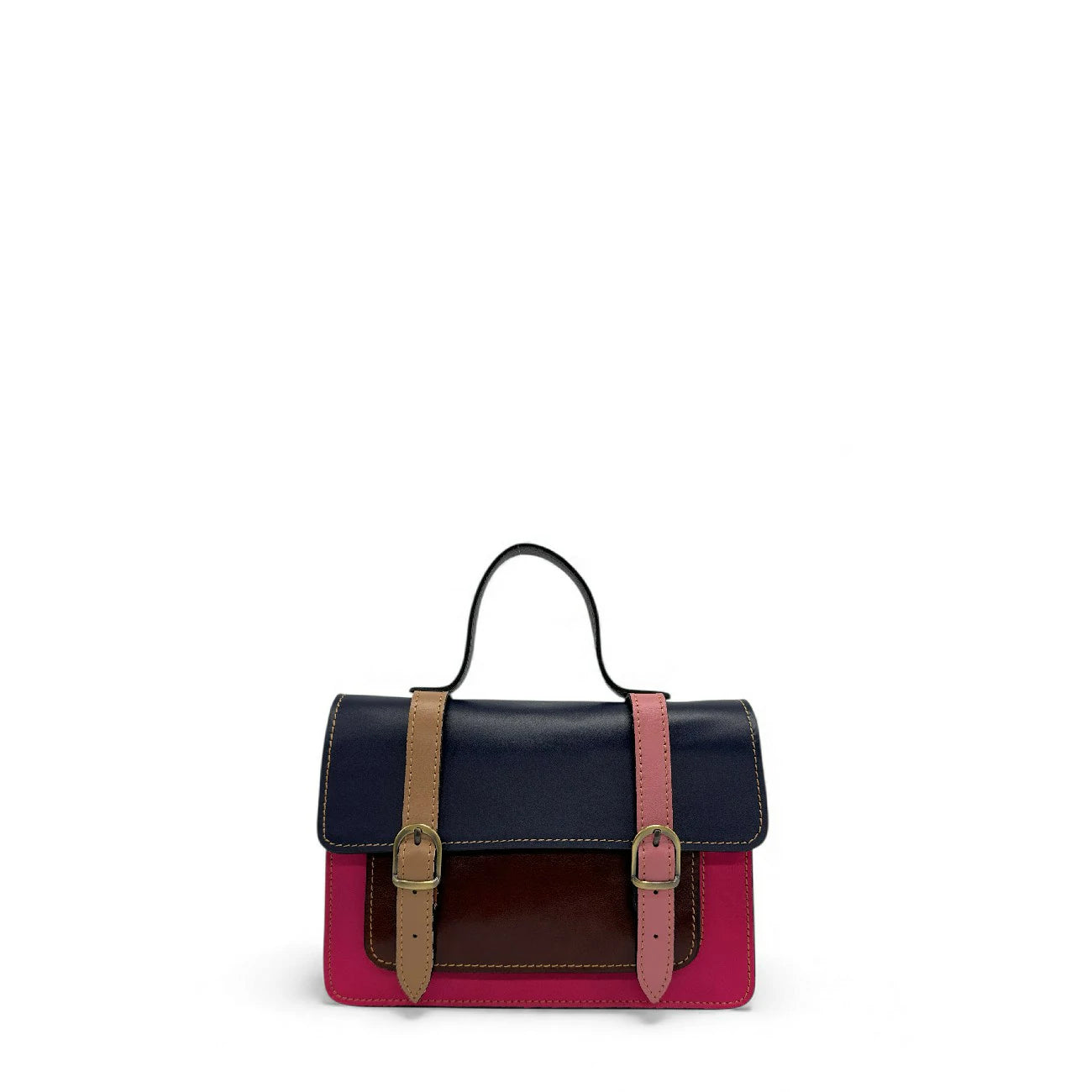 Sac à main en cuir lisse SAND ABSOLU Multicolore 5