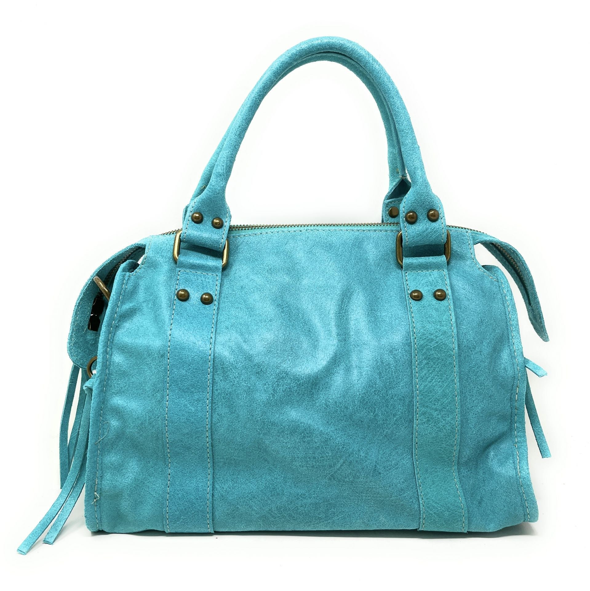 Sac à main en cuir brossé SANDSTORM (petit modèle) Lagon