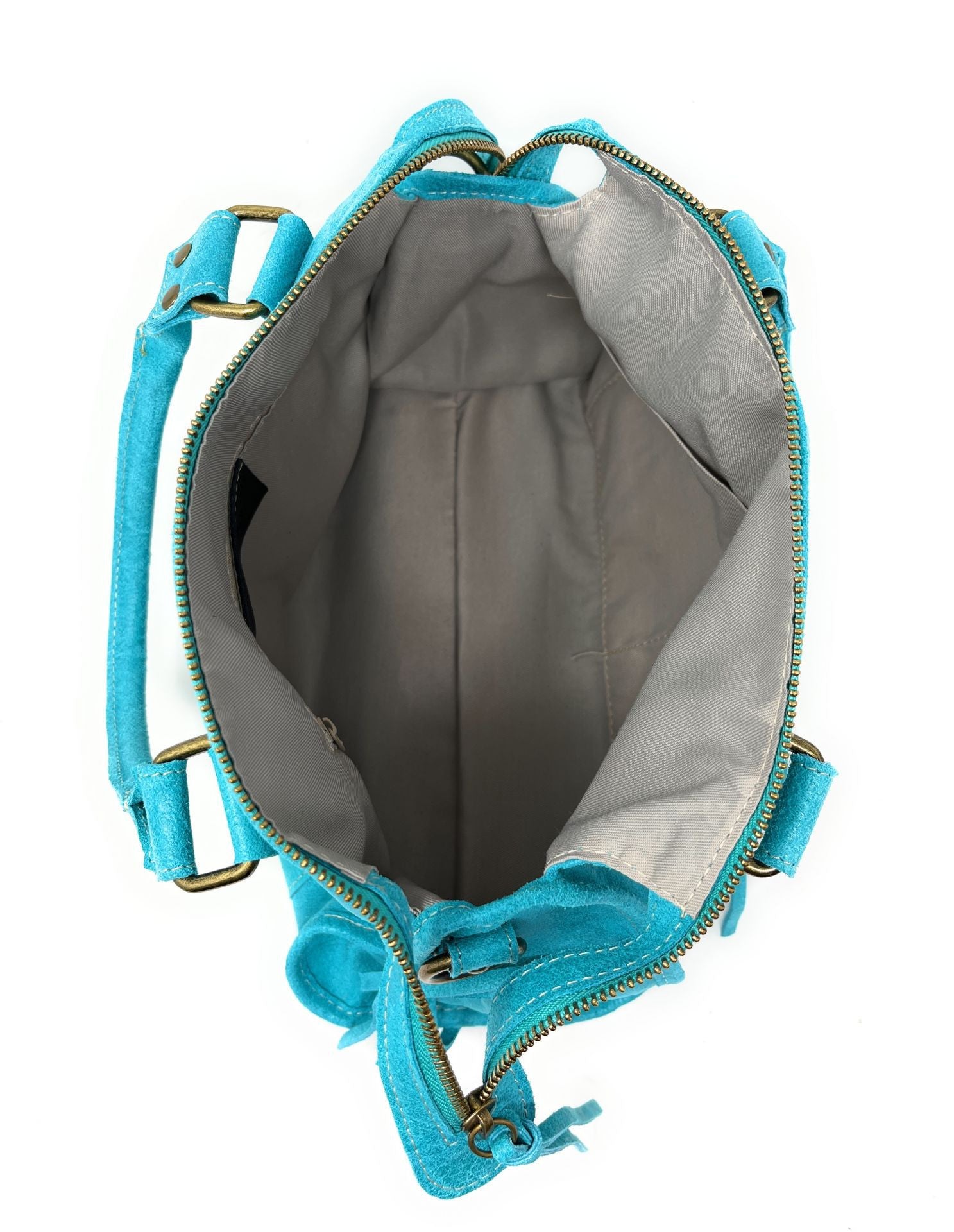 Sac à main en cuir brossé SANDSTORM (petit modèle) Lagon