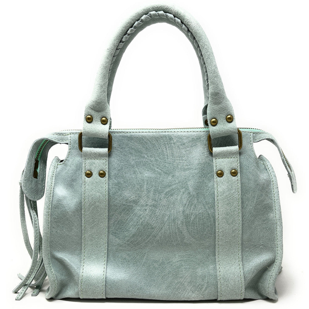Sac à main en cuir brossé SANDSTORM (petit modèle) Vert pastel