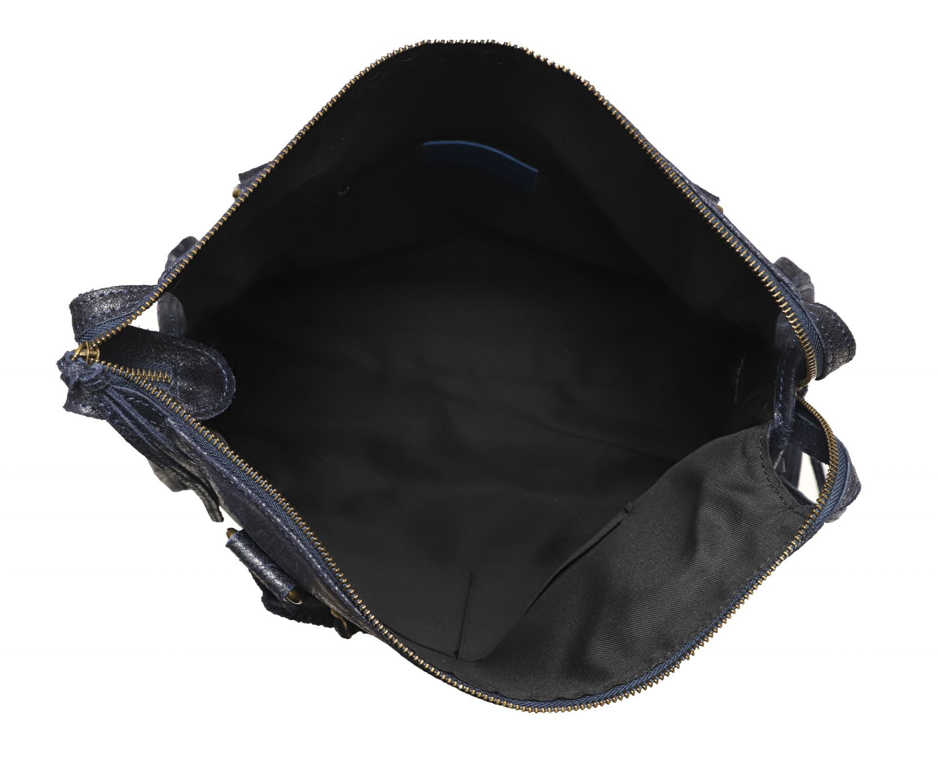 Sac à main en cuir brossé SANDSTORM Bleu marine