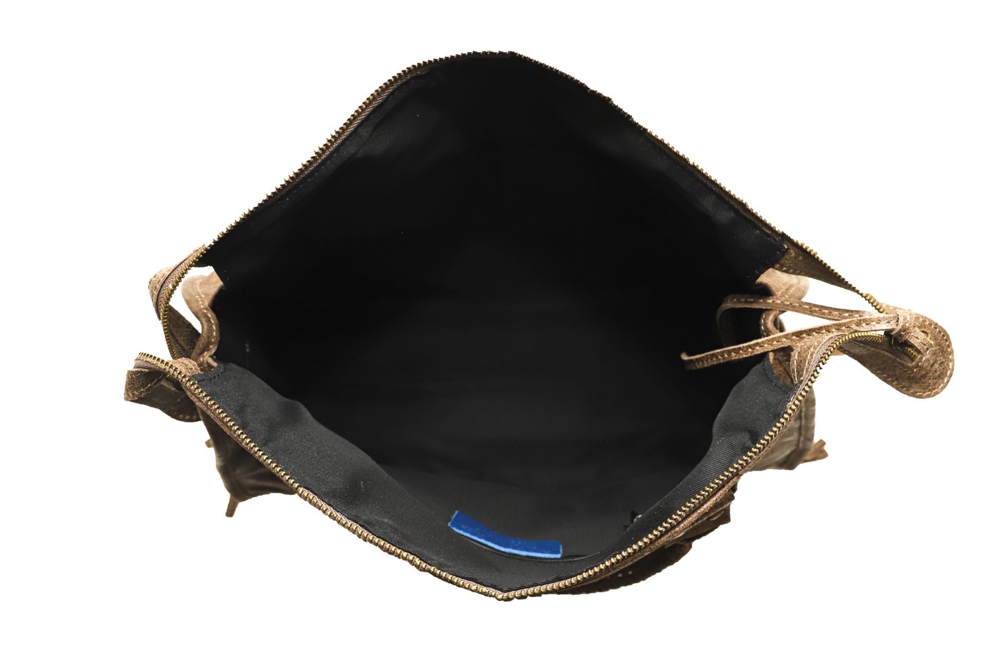 Sac à main en cuir brossé SANDSTORM Taupe foncé