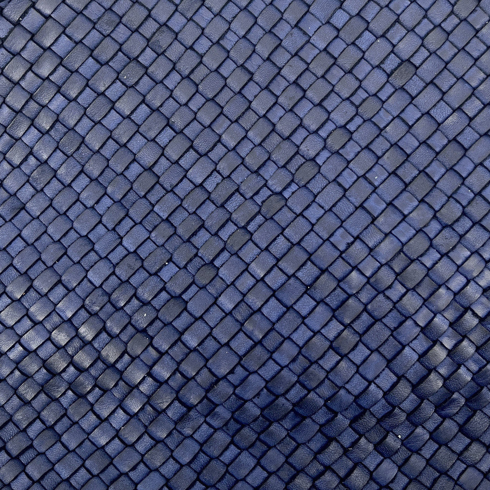 Sac à main en cuir vintage MISS ROSE Bleu profond