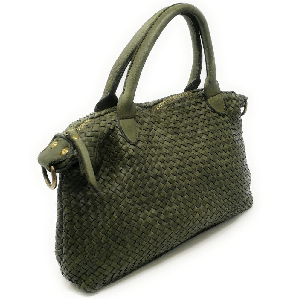 Sac à main en cuir vintage MISS ROSE Kaki