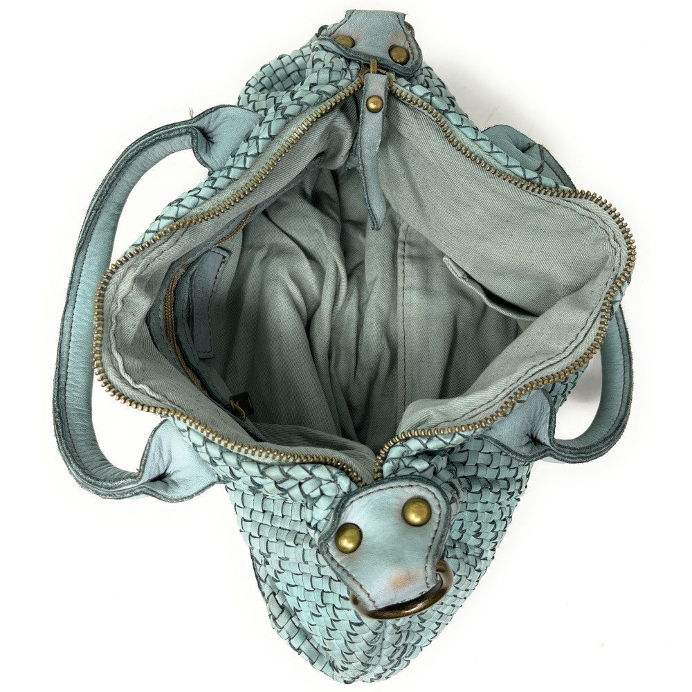 Sac à main en cuir vintage MISS ROSE Céladon