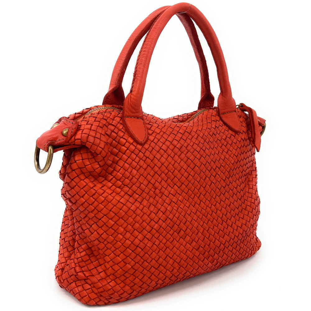 Sac à main en cuir vintage MISS ROSE Orange