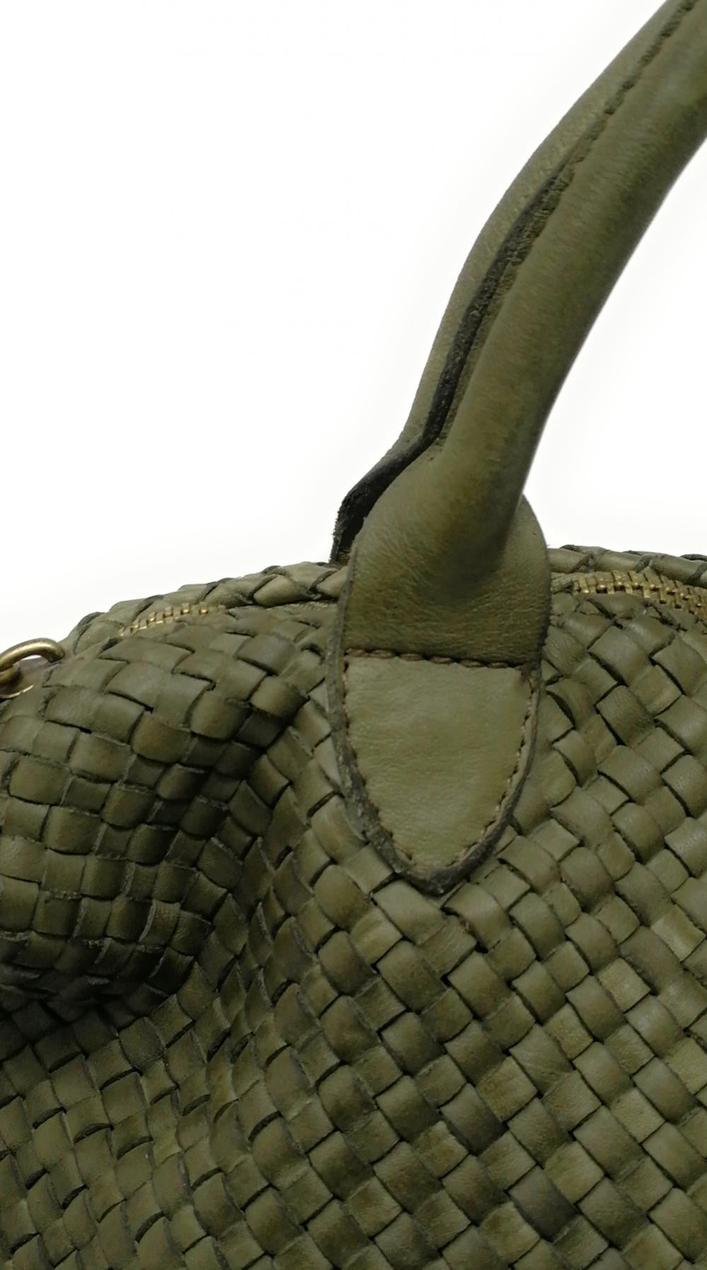 Sac à main en cuir vintage MISS ROSE Kaki