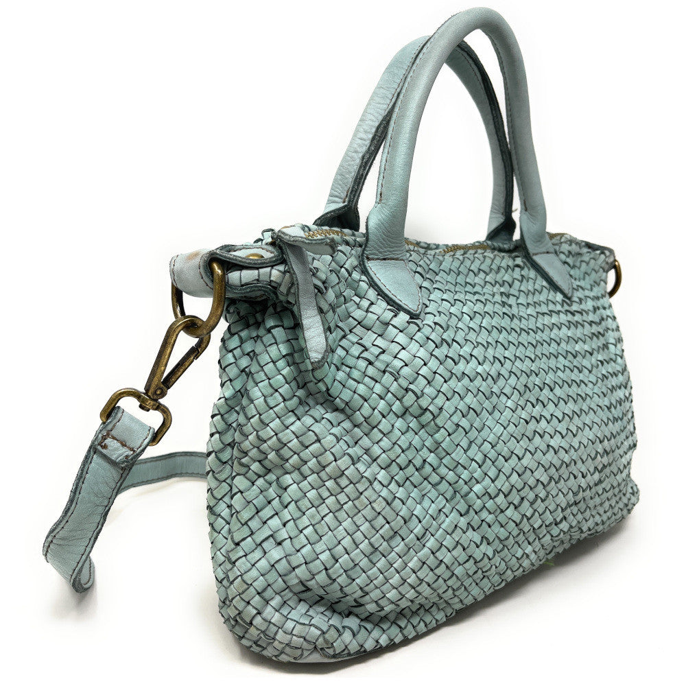 Sac à main en cuir vintage MISS ROSE Céladon