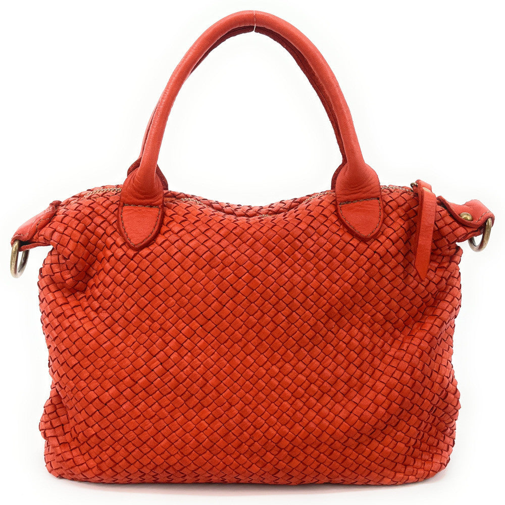 Sac à main en cuir vintage MISS ROSE Orange
