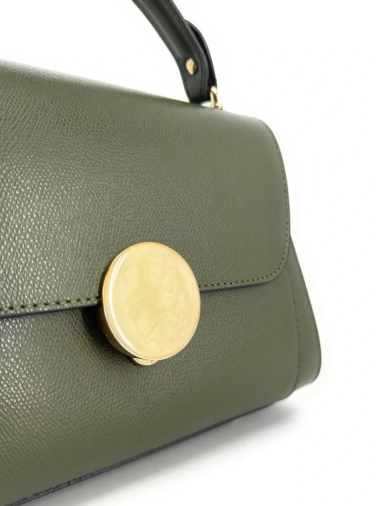 Sac à main en cuir grainé APOLLINE Kaki