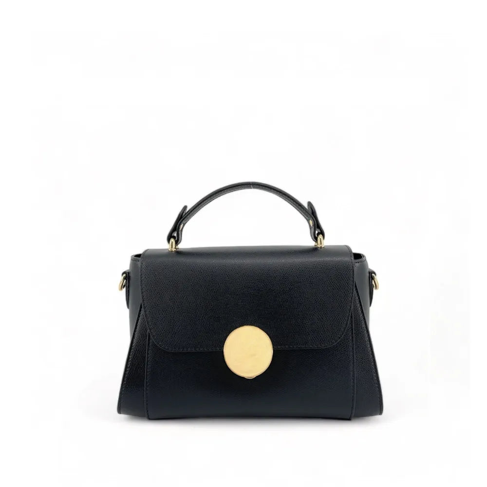 Sac à main en cuir grainé APOLLINE Noir