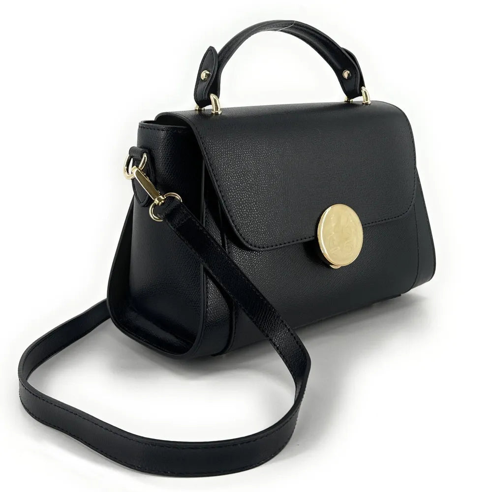 Sac à main en cuir grainé APOLLINE Noir