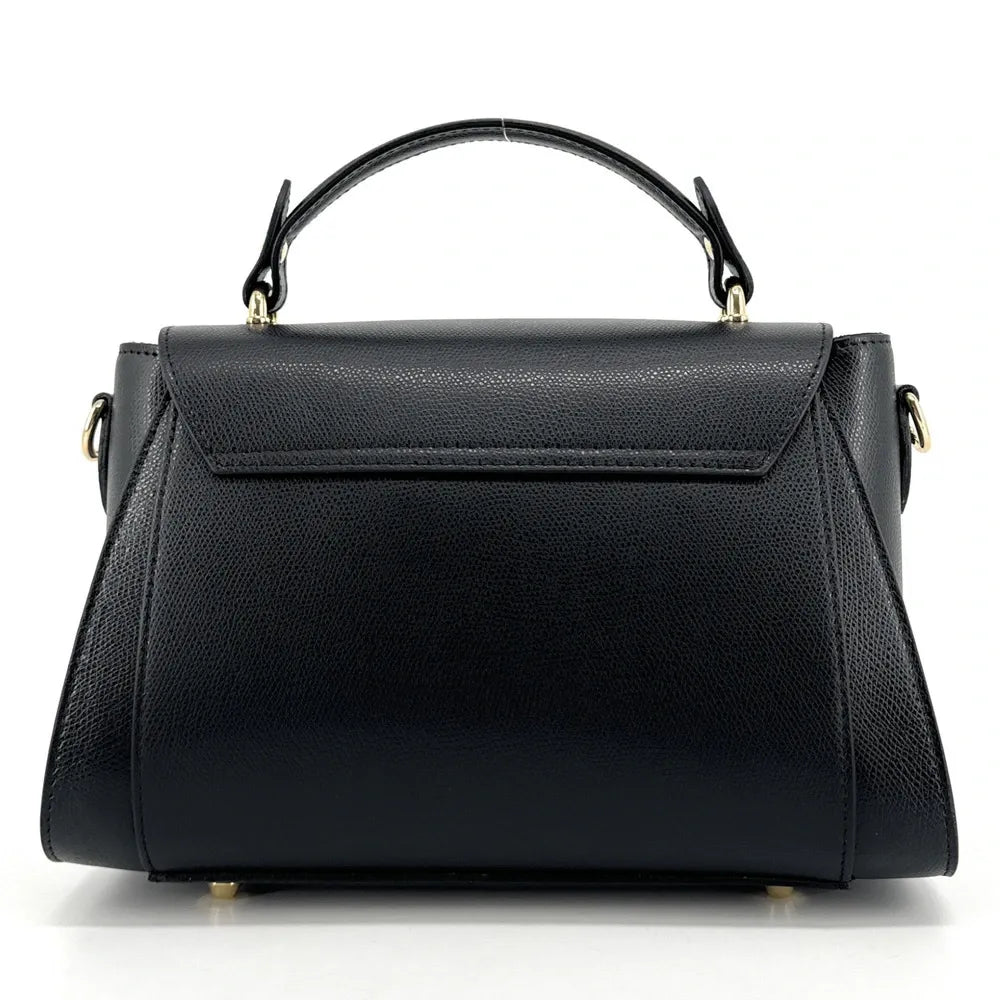 Sac à main en cuir grainé APOLLINE Noir