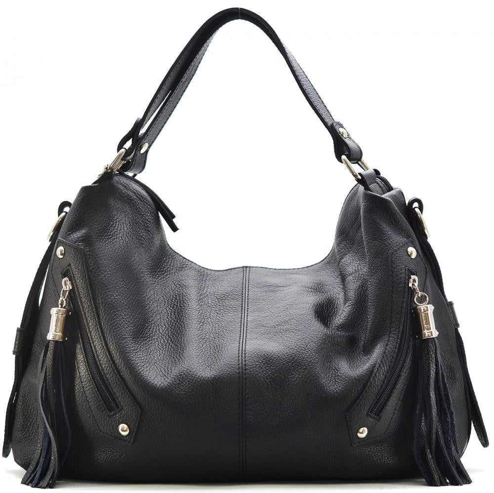 Sac à main en cuir grainé ARIZONA Noir