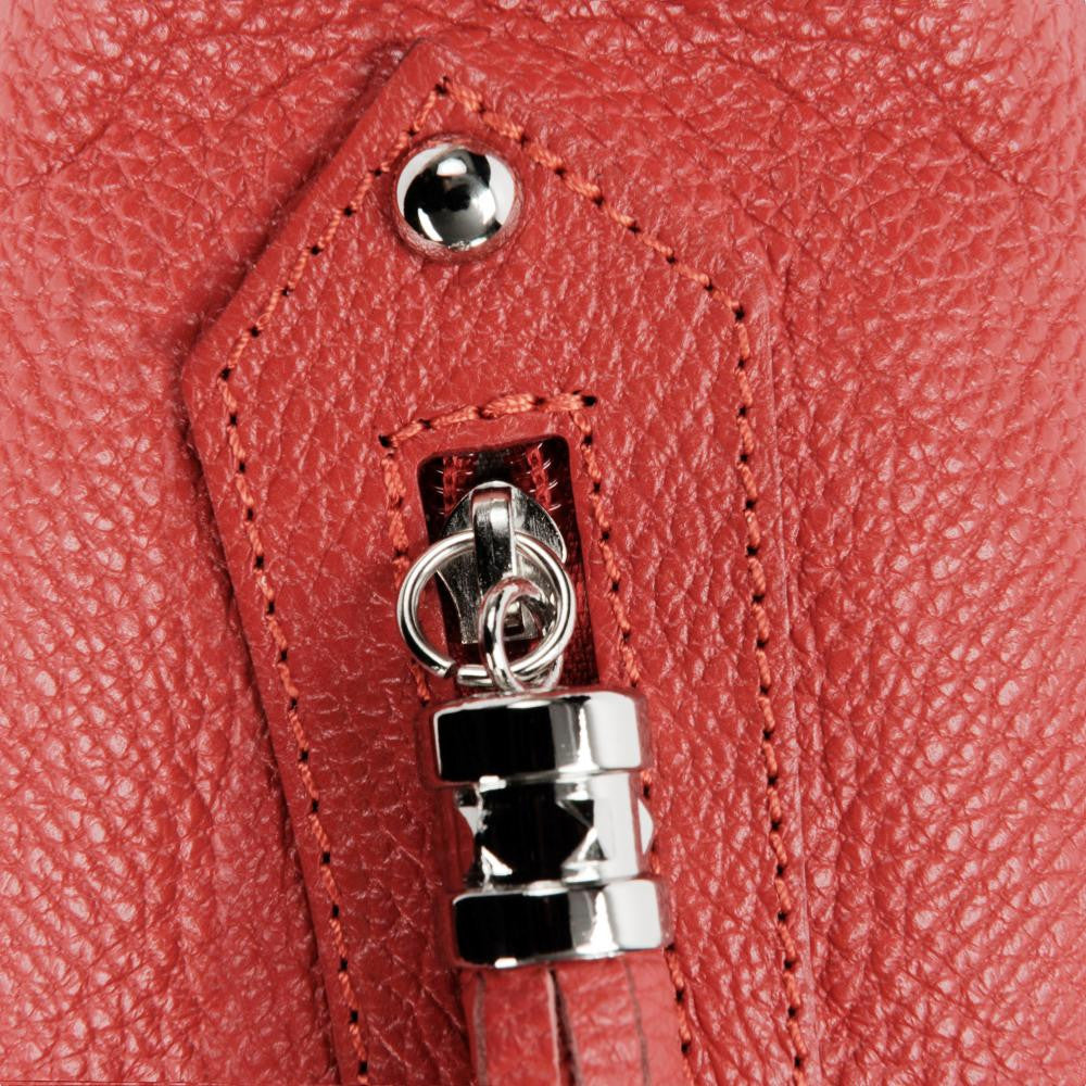 Sac à main en cuir grainé ARIZONA Rouge garance