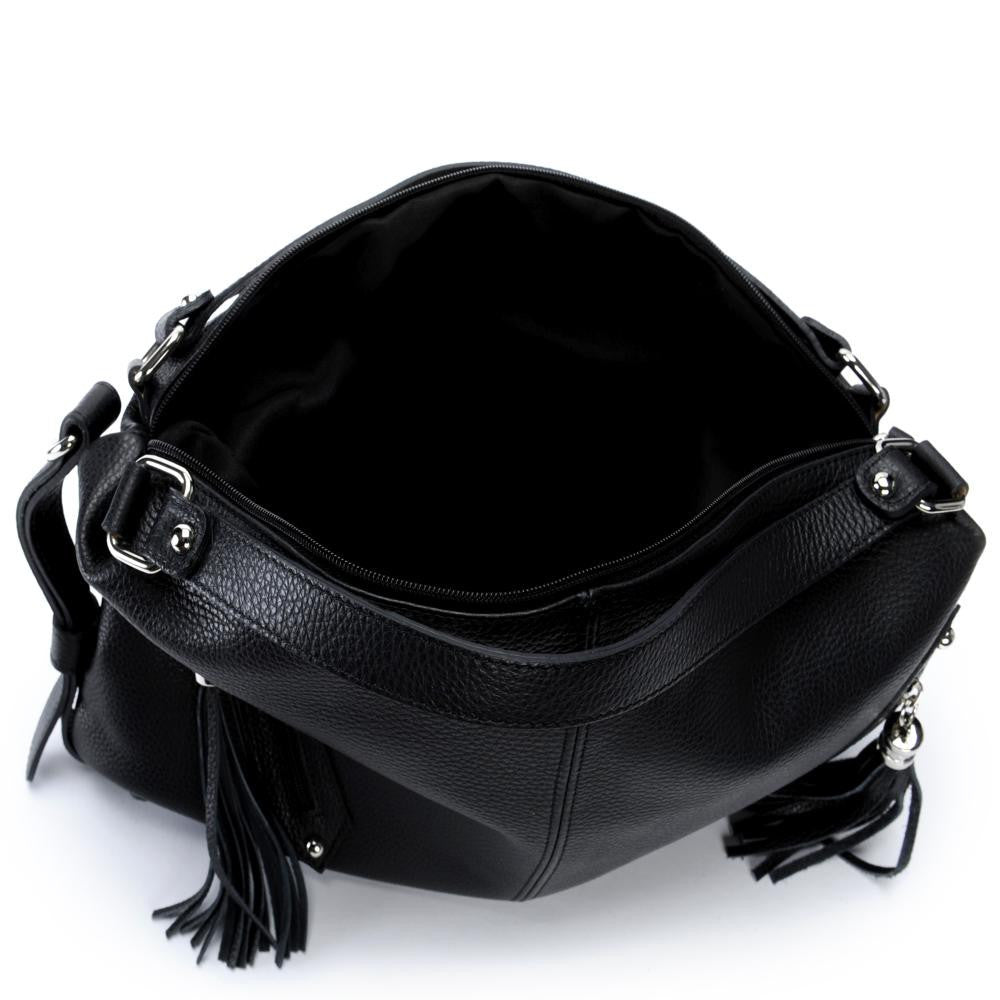 Sac à main en cuir grainé ARIZONA Noir