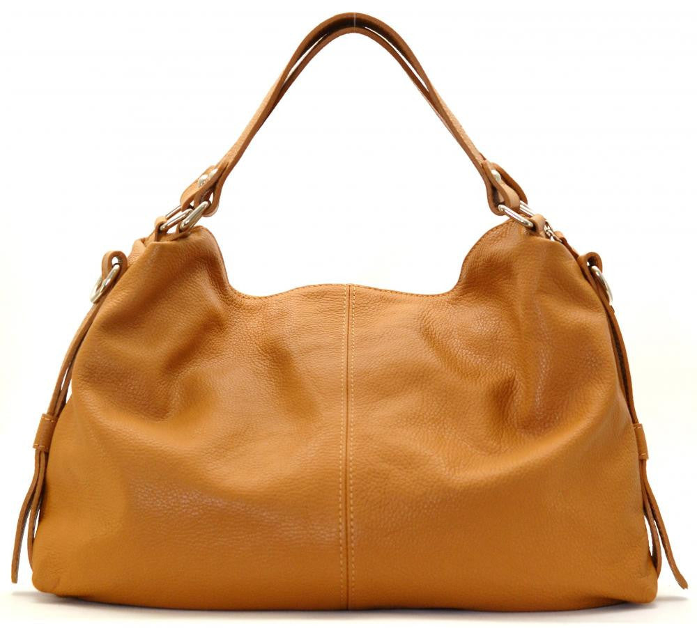 Sac à main en cuir grainé ARIZONA Cognac