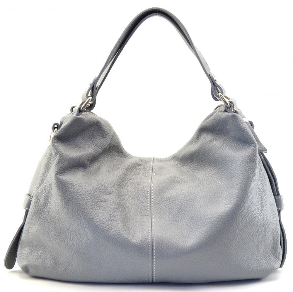 Sac à main en cuir grainé ARIZONA Gris clair
