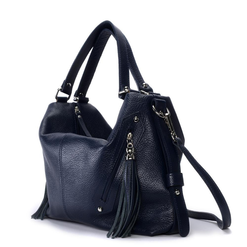 Sac à main en cuir grainé ARIZONA Bleu marine