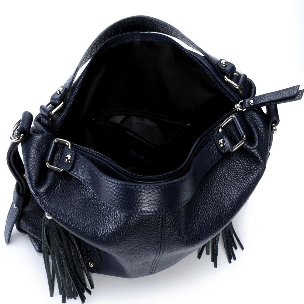 Sac à main en cuir grainé ARIZONA Bleu marine