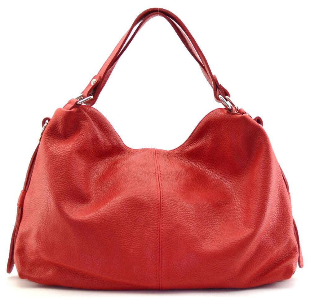 Sac à main en cuir grainé ARIZONA Rouge garance