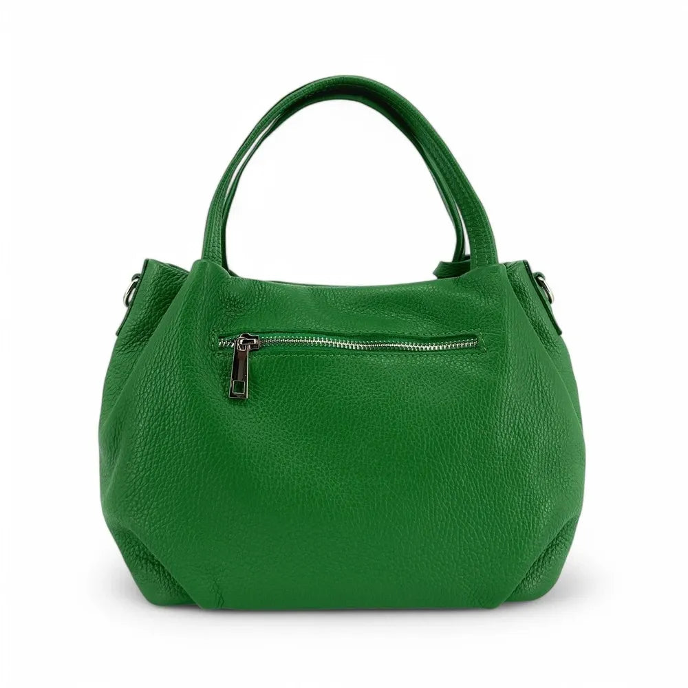 Sac à main en cuir grainé BUBBLE Vert anglais