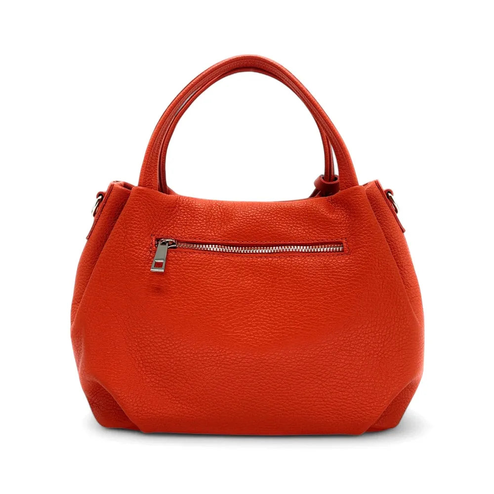 Sac à main en cuir grainé BUBBLE Orange