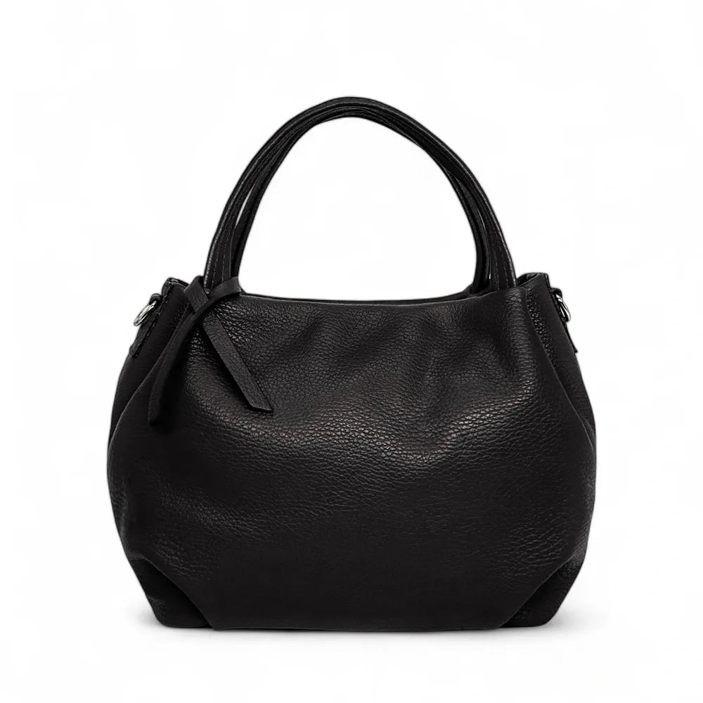 Sac à main en cuir grainé BUBBLE Noir