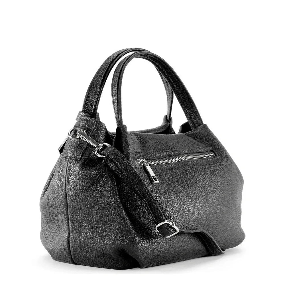 Sac à main en cuir grainé BUBBLE Chocolat