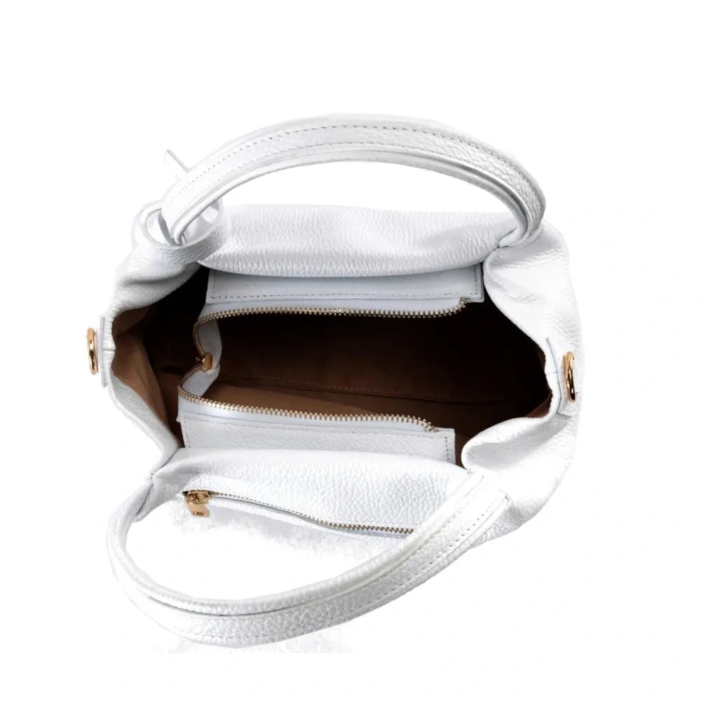 Sac à main en cuir grainé BUBBLE Blanc