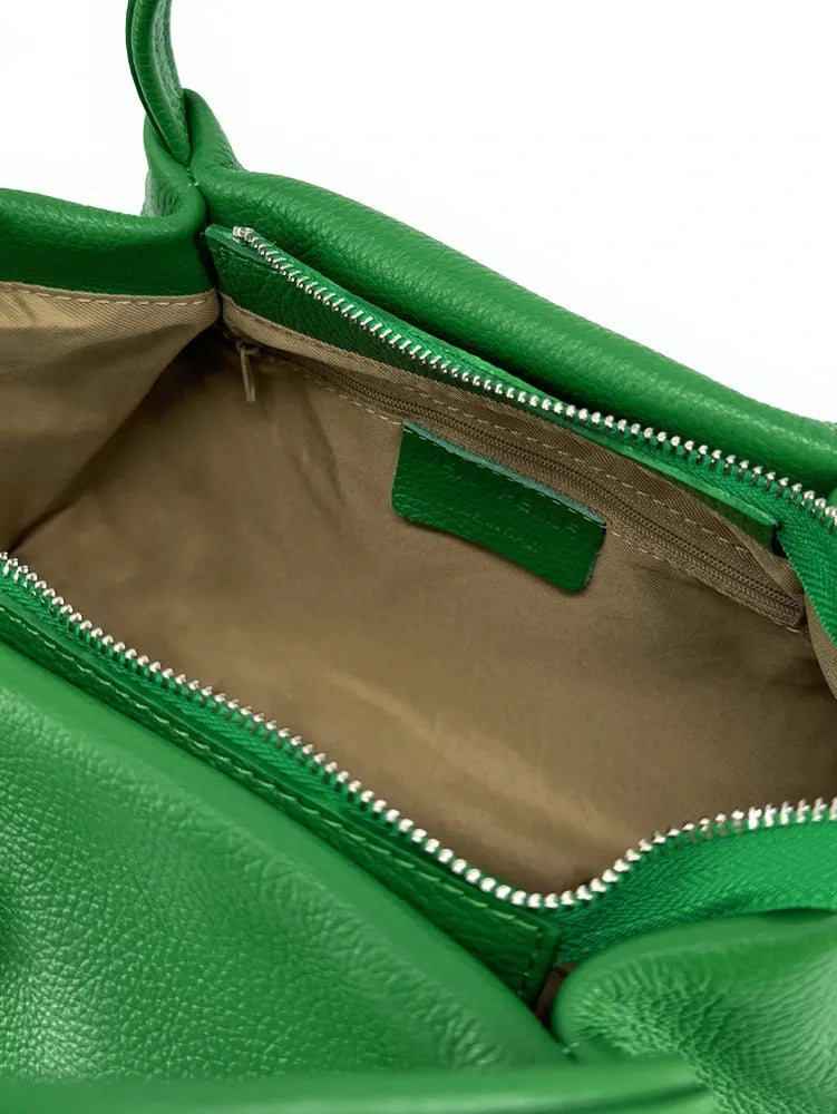Sac à main en cuir grainé BUBBLE Vert anglais