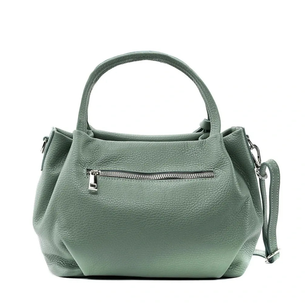 Sac à main en cuir grainé BUBBLE Vert pastel