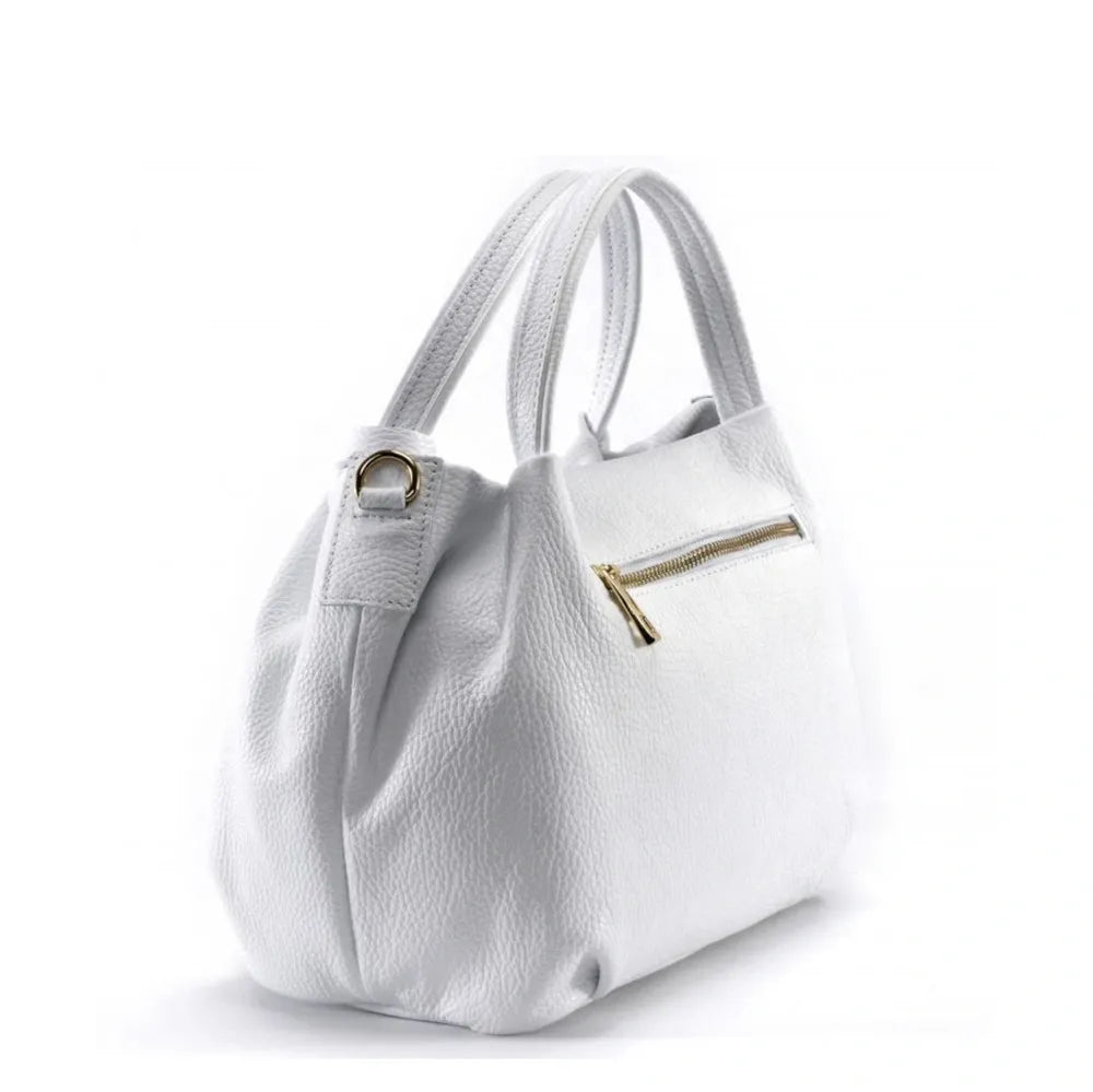 Sac à main en cuir grainé BUBBLE Blanc