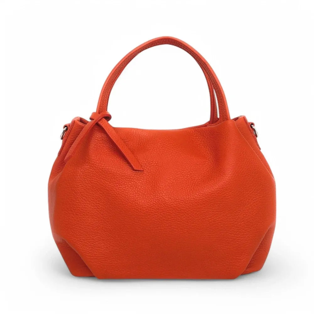 Sac à main en cuir grainé BUBBLE Orange