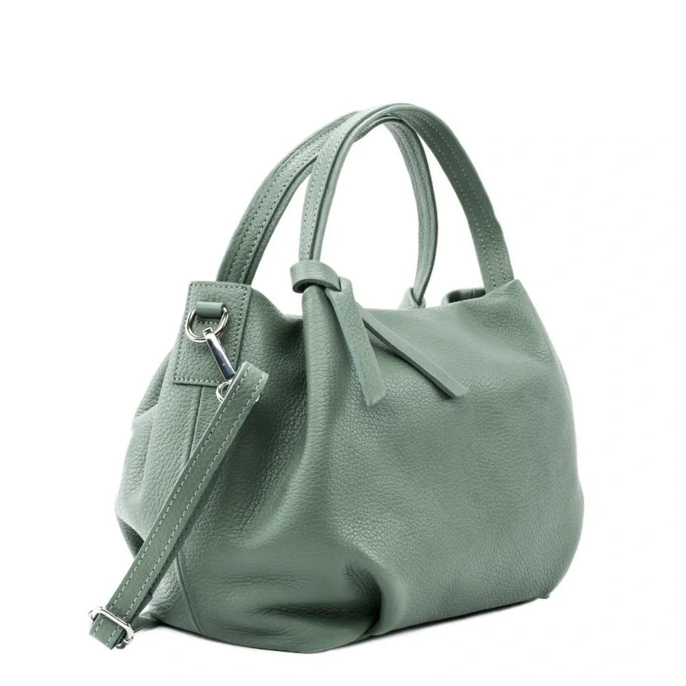 Sac à main en cuir grainé BUBBLE Vert pastel
