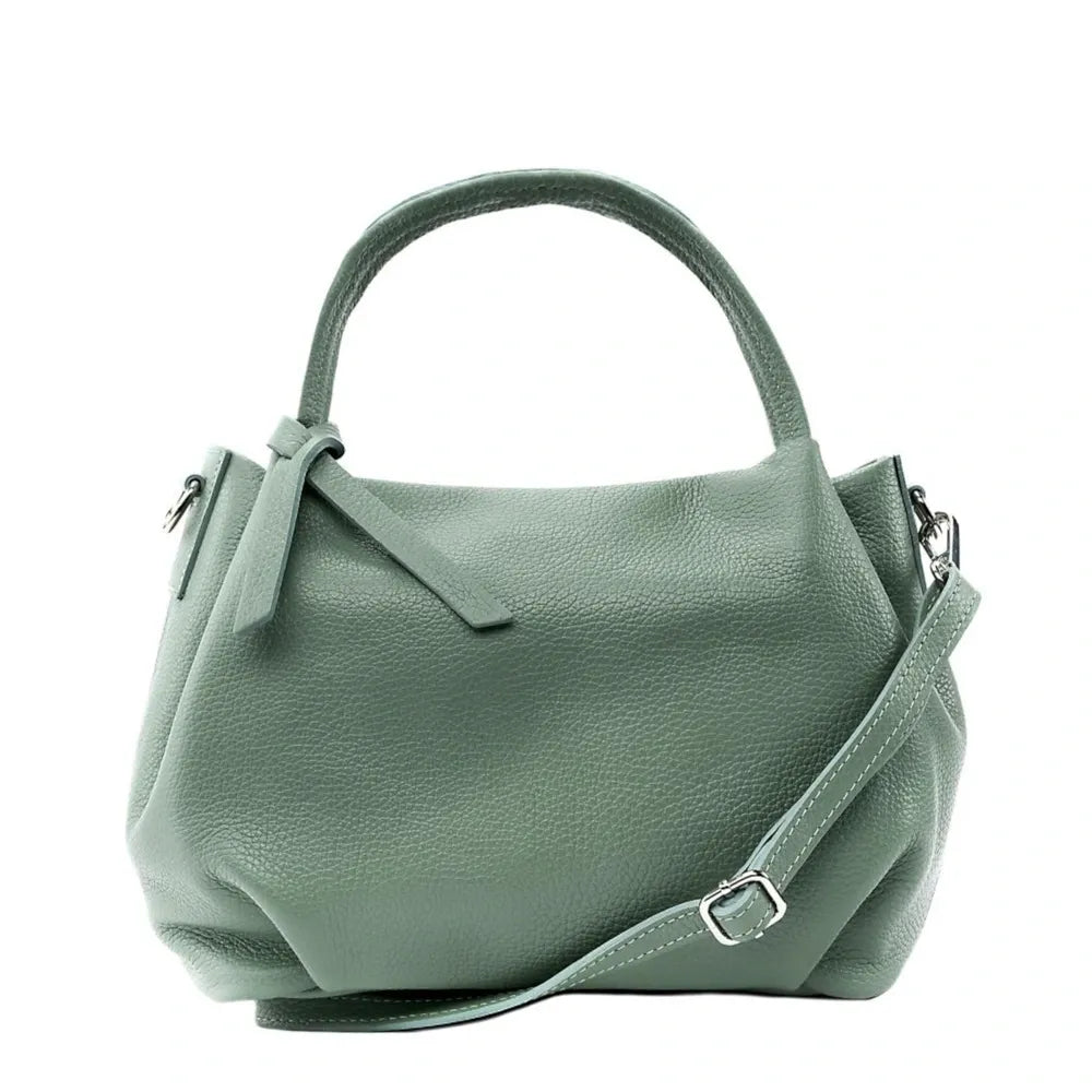 Sac à main en cuir grainé BUBBLE Vert pastel