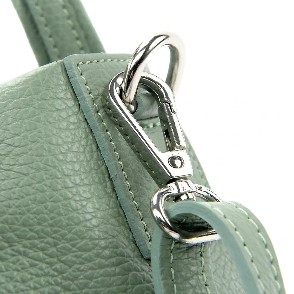 Sac à main en cuir grainé BUBBLE Vert pastel