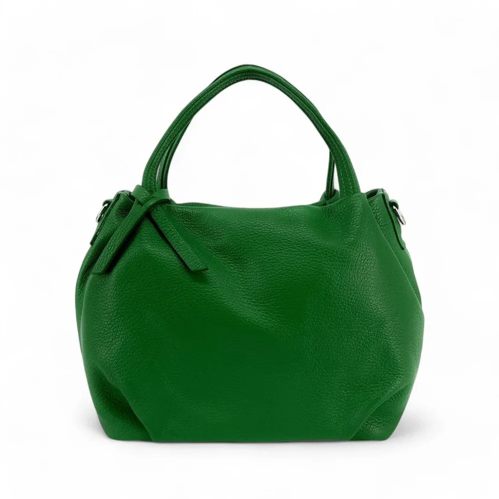 Sac à main en cuir grainé BUBBLE Vert anglais