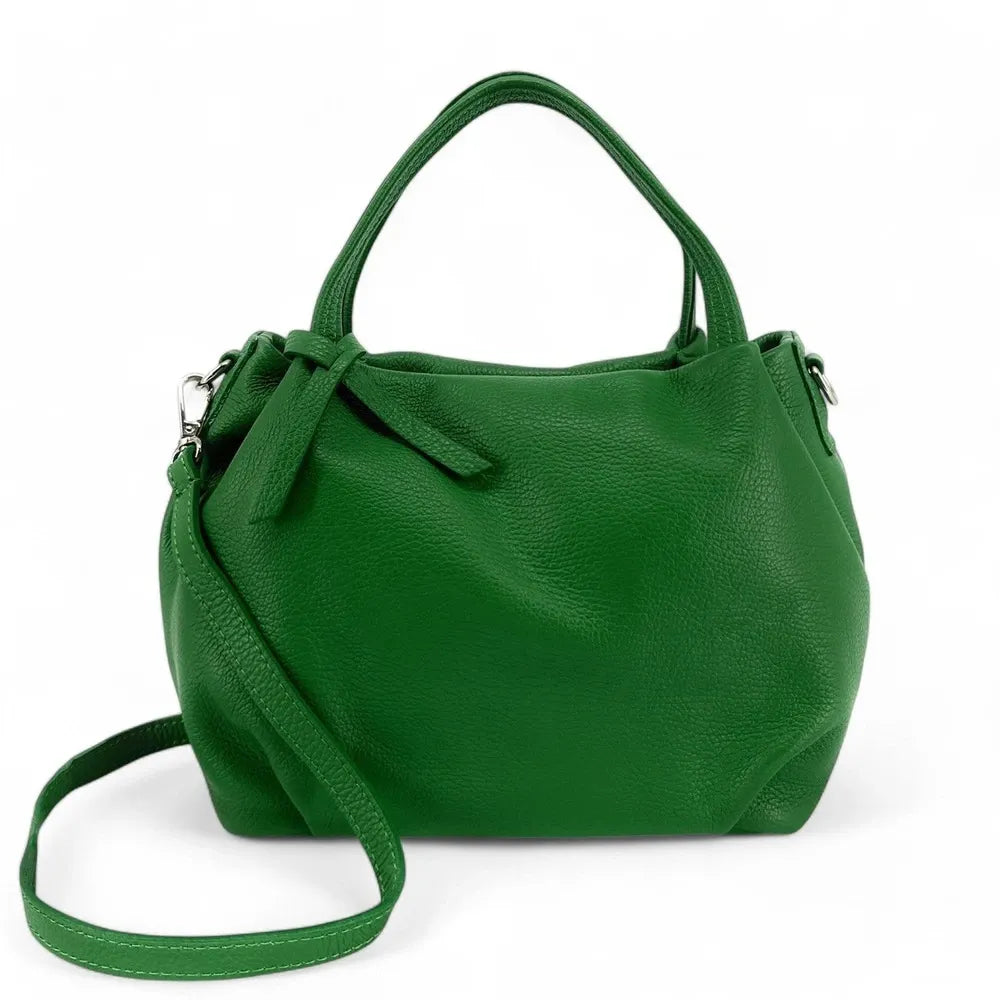 Sac à main en cuir grainé BUBBLE Vert anglais