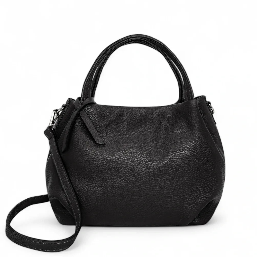 Sac à main en cuir grainé BUBBLE Noir
