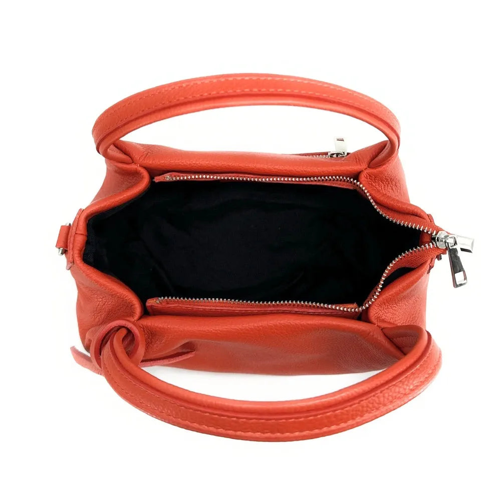 Sac à main en cuir grainé BUBBLE Orange