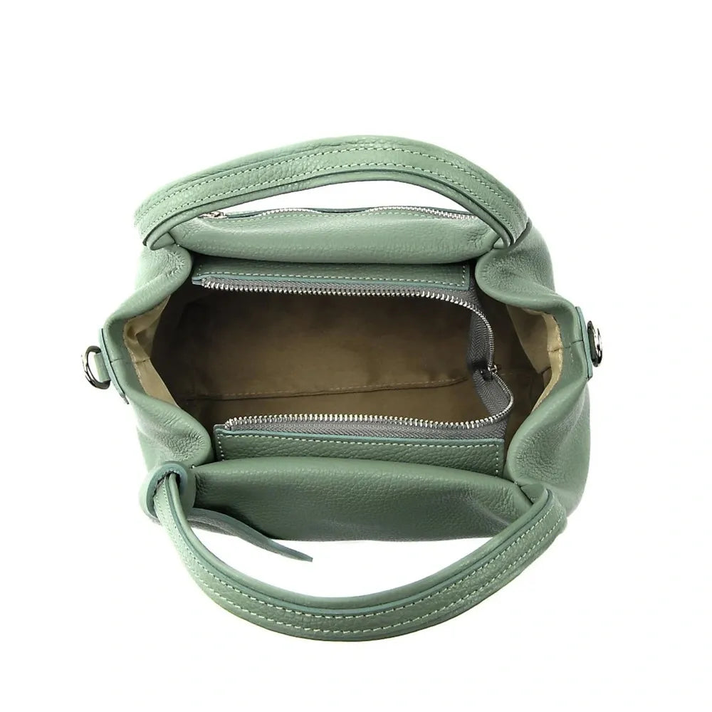 Sac à main en cuir grainé BUBBLE Vert pastel
