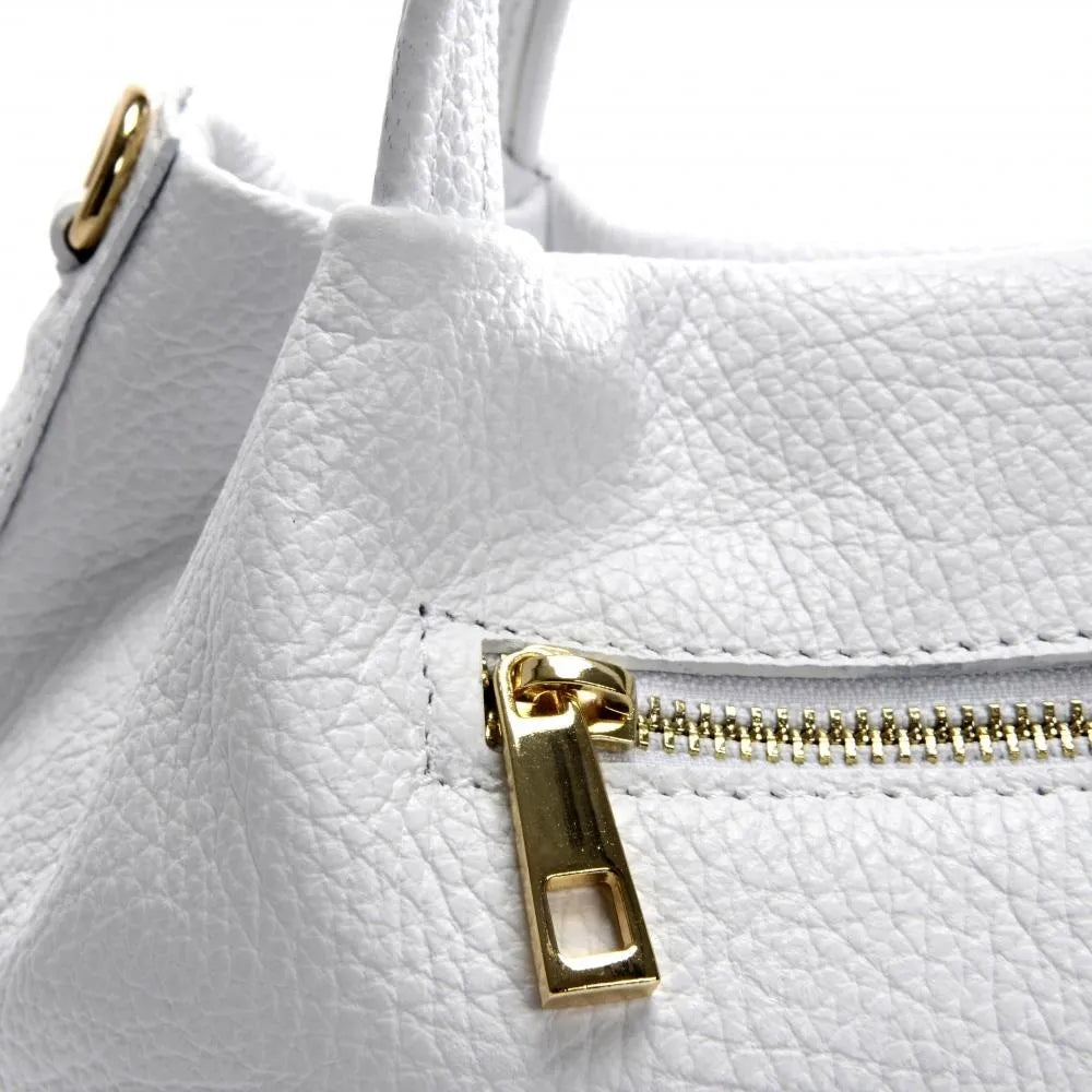 Sac à main en cuir grainé BUBBLE Blanc