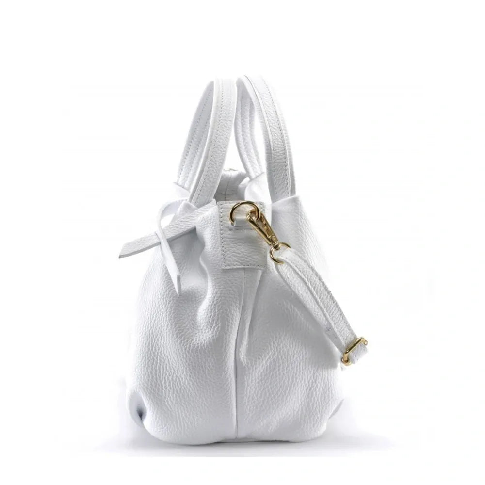 Sac à main en cuir grainé BUBBLE Blanc