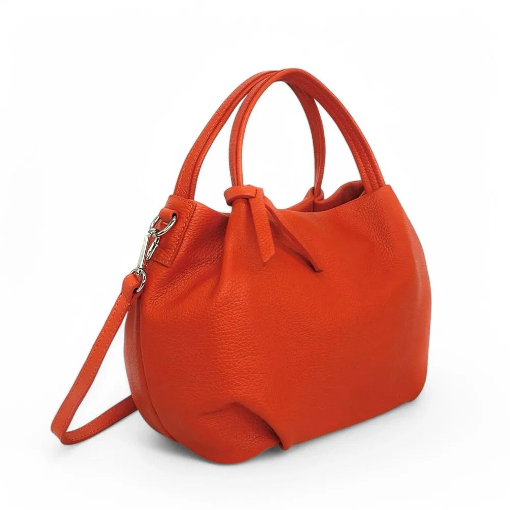 Sac à main en cuir grainé BUBBLE Orange