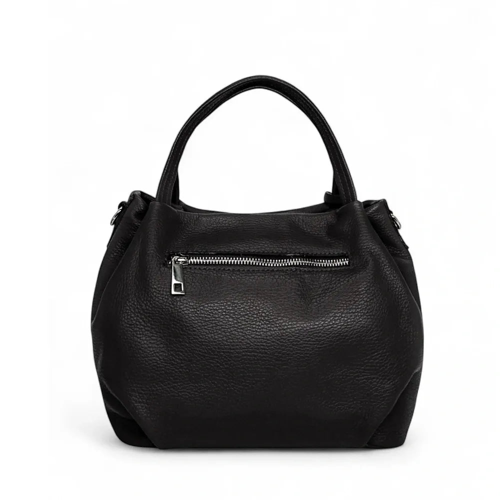 Sac à main en cuir grainé BUBBLE Noir