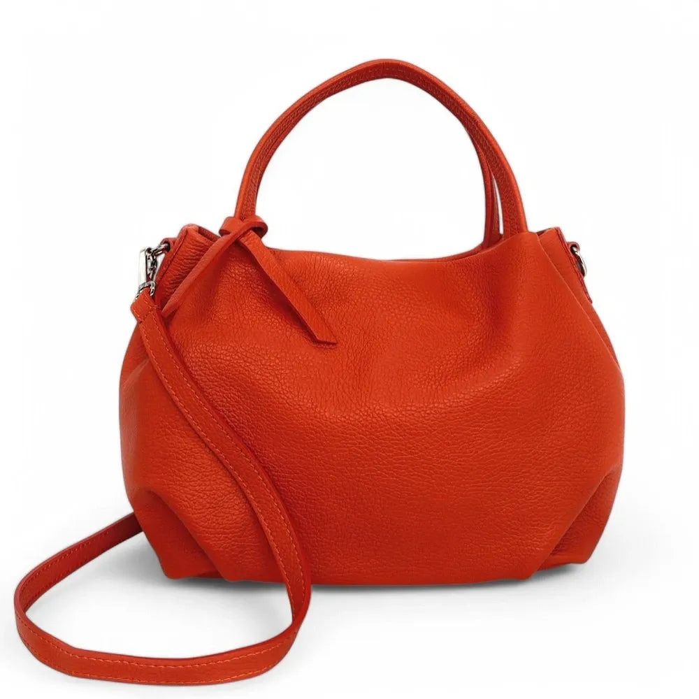 Sac à main en cuir grainé BUBBLE Orange