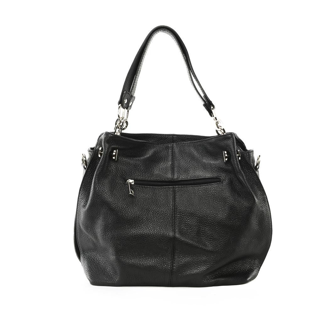 Sac à main en cuir grainé DENZEL Noir