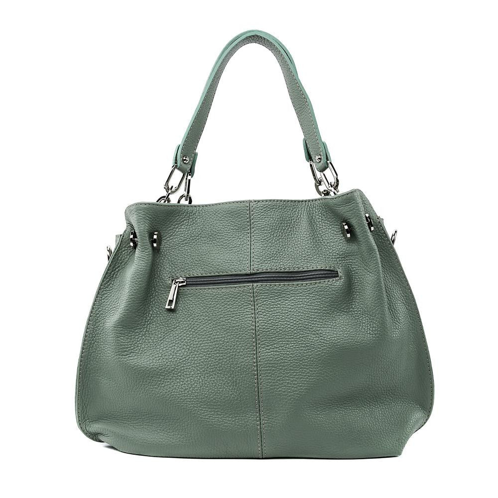 Sac à main en cuir grainé DENZEL Vert pastel