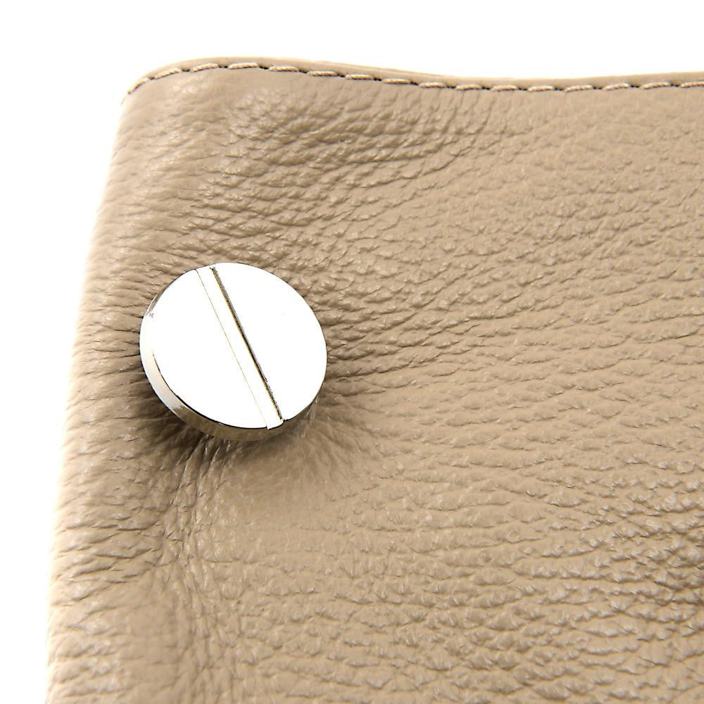 Sac à main en cuir grainé DENZEL Taupe clair